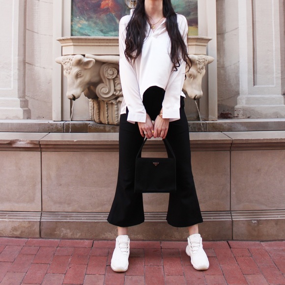 Office Flare Pant Suit, Low Rise Pant, Black Bell Pant, bootcut black pant - Picture 2 of 7